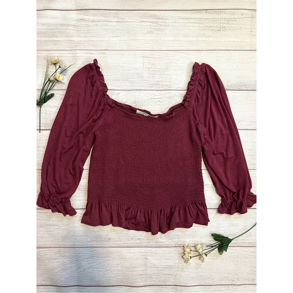 Rewind Smocked Square Neck Top